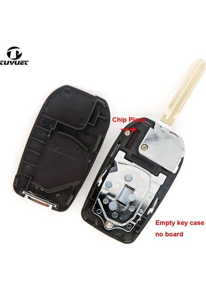 3 Düğme Boş Anahtar Kabuk Modifiye Çevirme Katlanır Uzaktan Anahtar Kabuk Toyota Rav4 Dilek Camry Hiac Corolla Hilux Fortuner (Yurt Dışından)