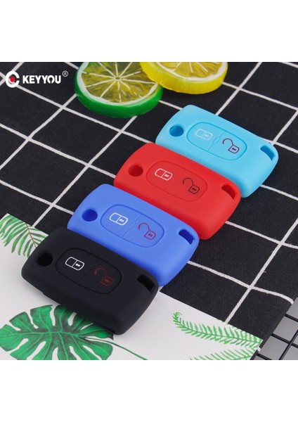 Siyah Stil Keyyou 2 Düğmeler Silikon Uzaktan Anahtar Kutu Citroe Için Peugeot S Için Kapağı Koruyun (Yurt Dışından) fırsatları