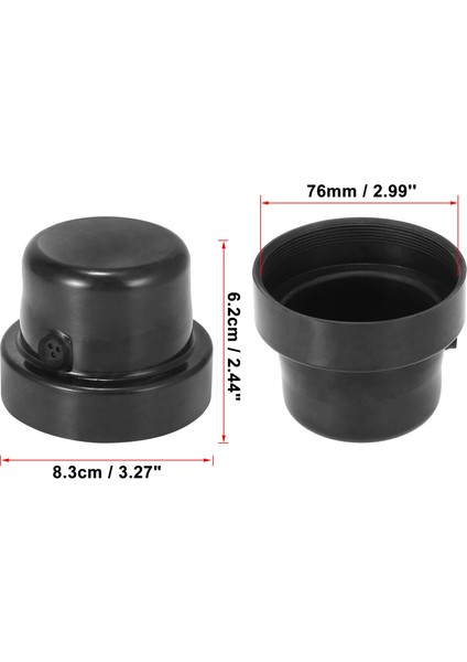 2 Adet 76MM Tarzı Uxcell mm Dia Rubber Housing Seal Cap Dust Cover For Car LED Hıd Headlight Lamp (Yurt Dışından)