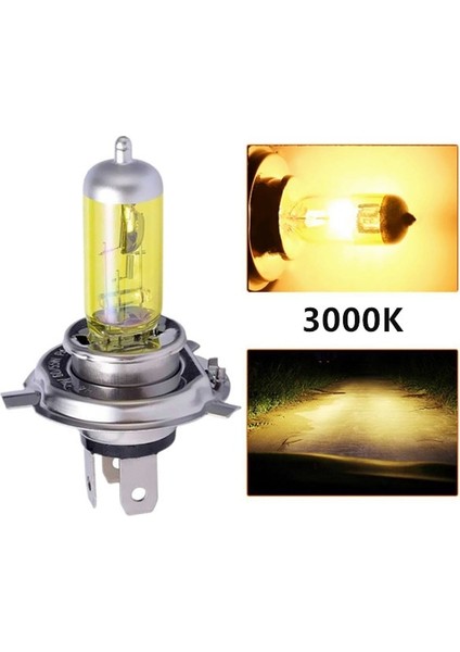 H7 Stili 3000K Süper Beyaz Sarı Halojen Ampul H4 H7 12V 100W 3000K 4300K ​​6000K Kuvars Cam Araba Far Lambası Motosiklet Işık Lambası (Yurt Dışından)