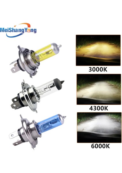 H7 Stili 3000K Süper Beyaz Sarı Halojen Ampul H4 H7 12V 100W 3000K 4300K ​​6000K Kuvars Cam Araba Far Lambası Motosiklet Işık Lambası (Yurt Dışından) fırsatları
