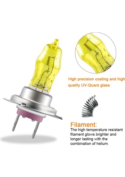H8 H11 W Sarı H7 Halojen Ampuller H1 Araba Far H4 Motosiklet Far Lambası H8 Sis Lambası H3 H Halojen Işık 12V (Yurt Dışından)