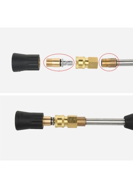 Gri Stil Yüksek Basınçlı Yıkayıcı "hızlı Bağlantı Bağlayıcı Adaptörü Hızlı Bağlantı Araba Yıkayıcı Için Temiz Yıkama Basınçlı Yıkama Konnektörü (Yurt Dışından) fırsatları