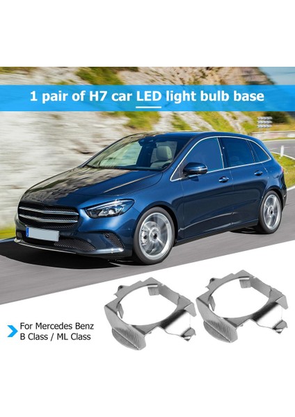 1 Pair H7 LED Araba Far Ampul Tabanı Tutucu Adaptör Soketi Mercedes Benz B Sınıfı ml Sınıfı Vw Touareg Için Ford Explorer Için (Yurt Dışından) fiyatları