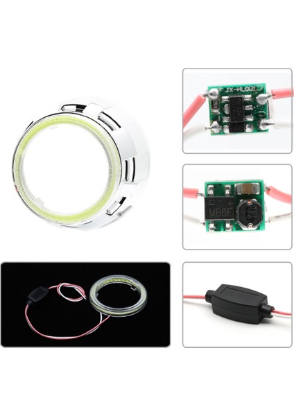 Pembe Tarzı 100 mm 2 Adet Angel Eyes LED Oto Halo Halka Işık Araba Ampüller Cob Far Drl Gündüz Çalışan Işık Araba Styling Dekoratif Işıklar (Yurt Dışından)