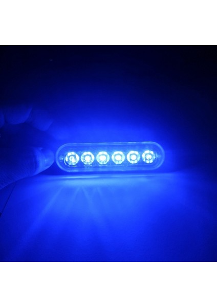 4 Adet Mavi Stil V 6 LED Işıkları Amberredwhiteblue Araba Römork Kamyon Motosiklet Yan Işaret Lambası Dönüş Işık Çubuğu Göstergeleri Lambası (Yurt Dışından)