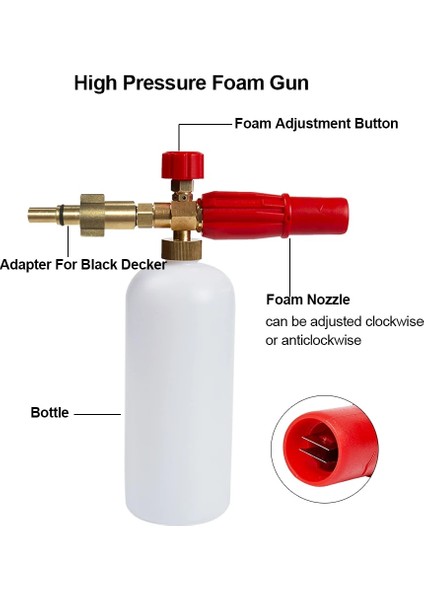 Turuncu Tarzı Yüksek Basınçlı Yıkayıcı Kar Köpüğü Lance Köpük Nozulu Köpük Jeneratörü Köpük Tabancası Karcher Için Bosch Için Lavor Için Black Decker Için (Yurt Dışından) indirimleri