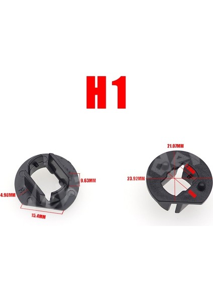 H1 Stili 2 Adet Siyah Araba LED Far Ampul Adaptörü Tutucu Baz Yuva H1 H3 H4 H7 H11 H Için Tutucu (Yurt Dışından)