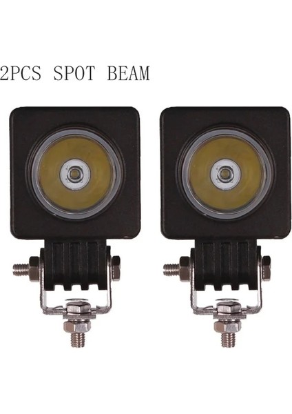 2 Kare Nokta Stili 10W LED Çalışma Işığı 12V 24V 2ınch Mini Araba Oto Kamyon Atv Motosiklet 4x4 4WD Traktör Bisiklet Göstergesi Sis Lambası Sürüş Far (Yurt Dışından)