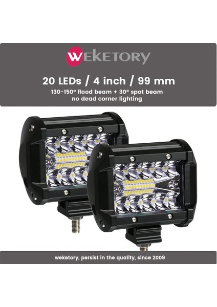 2 Adet 4 Inç Tarzı 3 Sıra LED Bar LED Işık Çubuğu Araba Traktör Tekne Offroad Için LED Çalışma Işığı 4x4 Kamyon Suv Atv Sürüş 12V 24V (Yurt Dışından)