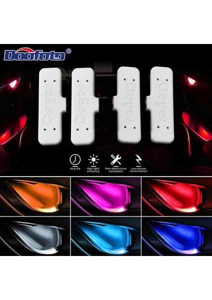 Mavi LED Araba Atmosfer Lambası Iç Oto Dıy Dekorasyon Gece Kapı Kase Işık Bmw E90 Mini Cooper Için Araba Dekorasyon Aksesuarları (Yurt Dışından)