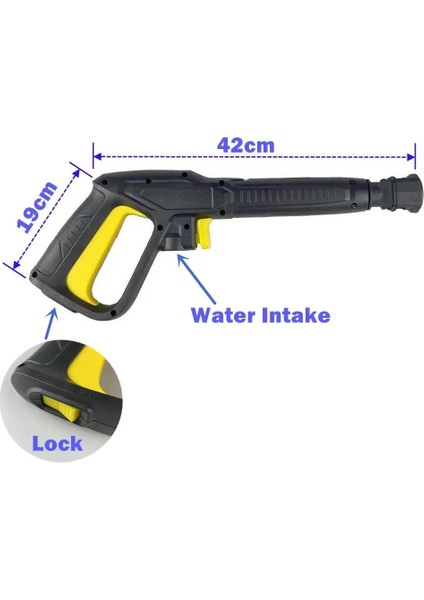 Gümüş Tarzı Jet ve Turbo Püskürtme Lance Değnek Temizleme ile Karcher K Serisi Basınçlı Yıkama Için Araba Yıkama Tabancası Yedek Tabanca (Yurt Dışından)