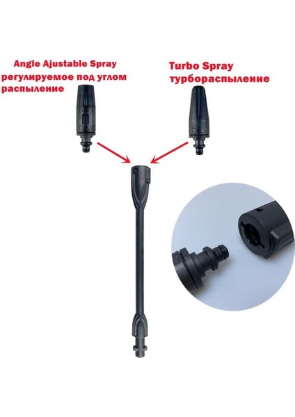 Gümüş Tarzı Jet ve Turbo Püskürtme Lance Değnek Temizleme ile Karcher K Serisi Basınçlı Yıkama Için Araba Yıkama Tabancası Yedek Tabanca (Yurt Dışından)