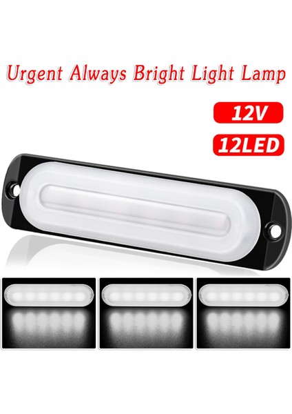 12V 24W Beyaz 6led Araba Kamyon Sis Işık Lambası Off-Road Güvenlik Acil Sinyal LED Işık Çubuğu Çalışma Lambası Sürüş Sis Farları (Yurt Dışından)