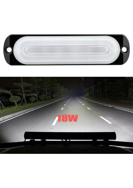 12V 24W Beyaz 6led Araba Kamyon Sis Işık Lambası Off-Road Güvenlik Acil Sinyal LED Işık Çubuğu Çalışma Lambası Sürüş Sis Farları (Yurt Dışından)