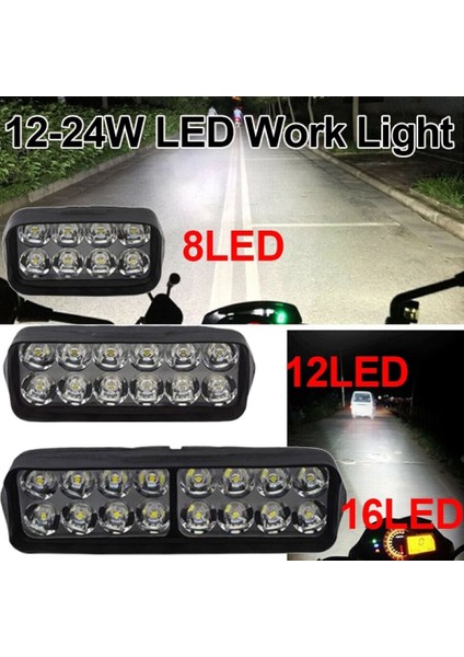 12W 8led Stili Çalışma Işığı Çubuğu Spot Sel Combo Çalışma Işığı Lambası Suv 4x4 Off Road Jeep Kamyonları Için Traktör Oto Araba Aksesuarları (Yurt Dışından) indirimleri