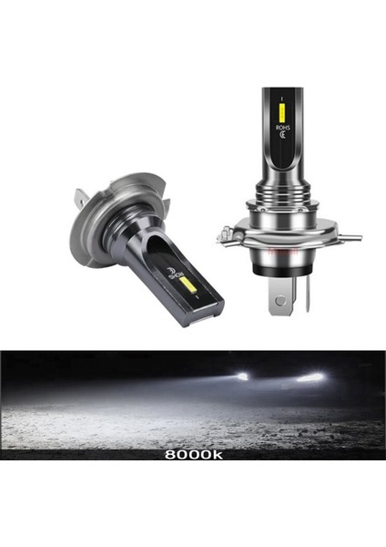 H10 Stili 1860 8000K 2 Adet Yeni 80W Lm Mini H4 H7 H1 LED Araba Far H8 H9 H Araba Styling Oto Far Sis Ampulleri 12V 24V (Yurt Dışından)