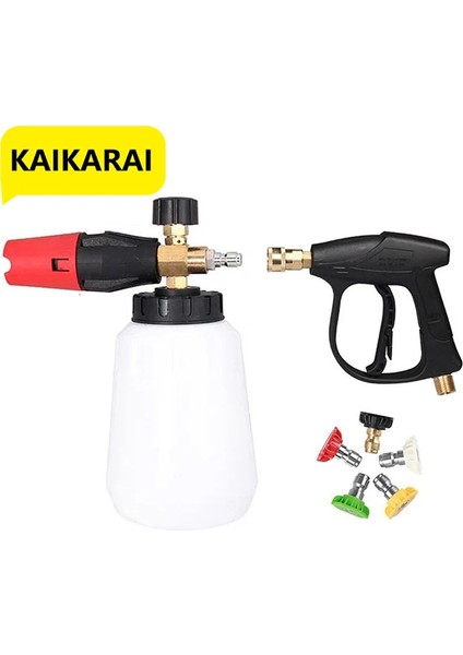 Turuncu Tarzı Araba Yıkama Jet Ayarlanabilir Yüksek Basınçlı Kar Köpük Lance Karcher Temizleme Araçları Için Beş Renkli Nozullu 14 Hızlı Bırakma (Yurt Dışından)