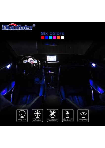 Mavi LED Araba Atmosfer Lambası Iç Oto Dıy Dekorasyon Gece Kapı Kase Işık Bmw E90 Mini Cooper Için Araba Dekorasyon Aksesuarları (Yurt Dışından)