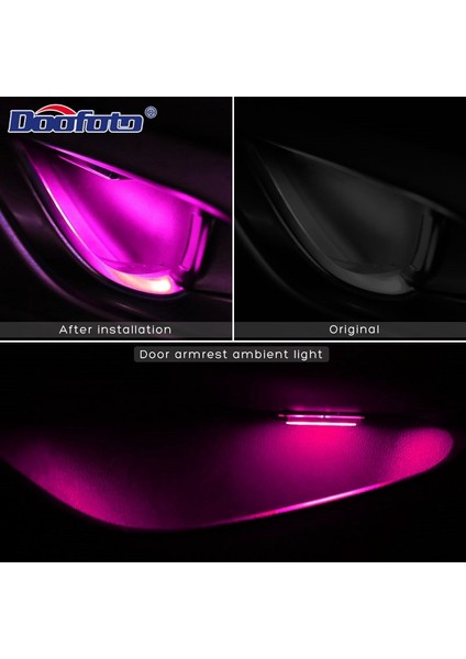 Mavi LED Araba Atmosfer Lambası Iç Oto Dıy Dekorasyon Gece Kapı Kase Işık Bmw E90 Mini Cooper Için Araba Dekorasyon Aksesuarları (Yurt Dışından)