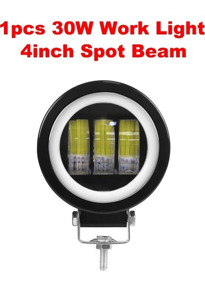 1 Adet Yuvarlak Çalışma Işığı Stili Nlpearl 4 "30W Kare LED Angel Eyes Çalışma Işık Çubuğu Offroad 12V 24V Spot Işın LED Çalışma Işığı Araba Kamyon Tekne 4x4 Atv LED Bar (Yurt Dışından)