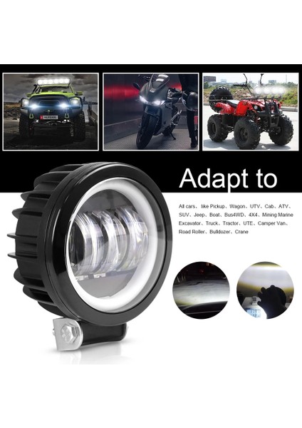 1 Adet Yuvarlak Çalışma Işığı Stili Nlpearl 4 "30W Kare LED Angel Eyes Çalışma Işık Çubuğu Offroad 12V 24V Spot Işın LED Çalışma Işığı Araba Kamyon Tekne 4x4 Atv LED Bar (Yurt Dışından) fırsatları