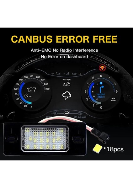 Beyaz Stil LED Numarası Plaka Porsche Cayenne Vw Golf 5 Için LED Işık Lambası Touareg Üçlü Canbus Otomatik Kuyruk Aydınlatma Kaynağı (Yurt Dışından) fiyatları