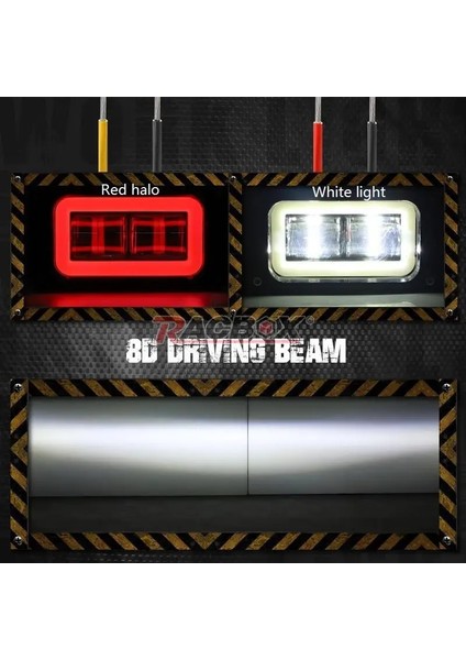 1x Kırmızı Halo Stili 8d 4 "led Motosiklet Far Beyaz Melek Göz LED Çalışma Işığı Sis Lambası Moto Scooter Atv Utv Uaz Araba Kamyon Tekne Sürüş Işığı (Yurt Dışından) indirimleri