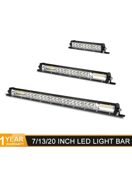 7 Inç Spot Işık Stili Ultra Ince LED Bar 7 '' 13 '' Çift Sıralı Combo Işın LED Işık Barwork Işık Atv Off Road Araba Sis Farları Barra LED 4x4 (Yurt Dışından) fiyatları