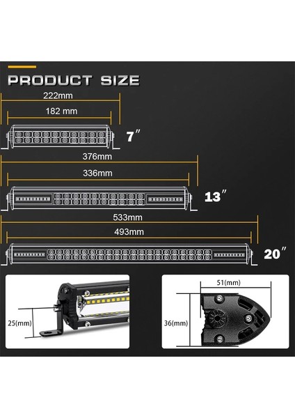 7 Inç Spot Işık Stili Ultra Ince LED Bar 7 '' 13 '' Çift Sıralı Combo Işın LED Işık Barwork Işık Atv Off Road Araba Sis Farları Barra LED 4x4 (Yurt Dışından) modelleri