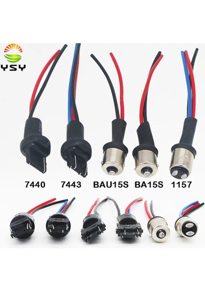NO.3157 Stili BAY15D P21W BAU15S PY21W W21W Ww Soketli Konnektör Erkek Adaptörü Araba LED Işık Dıy Kablo Demeti (Yurt Dışından)