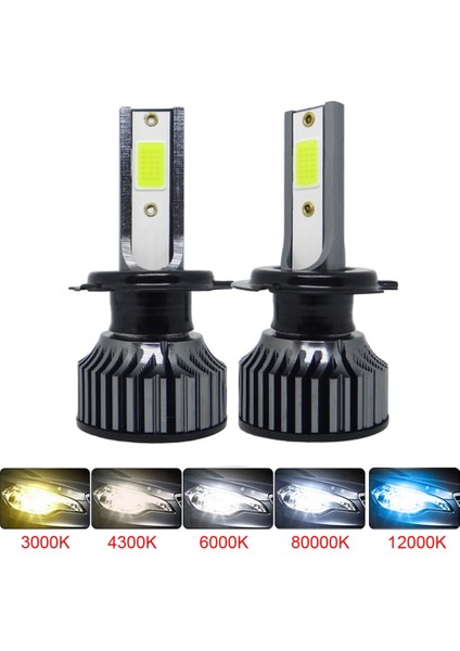 H9 Stili 8000K Beyaz Mavi Anbus Araba Farları Ampul LED H4 H7 H1 H3 H11 H13 H Hb3 Hb Lm Buz Cob 6500K 4500K Otomatik Sis Lambası (Yurt Dışından)