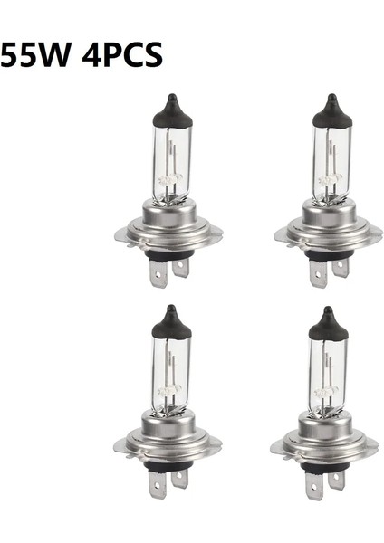 H7 Stili 55W 4 Adet H7 Halojen Ampulk Süper Parlak Araba Far Sis Lambası Park Temizle Işık Araba Styling Işık Kaynağı Genel Araba Ampul (Yurt Dışından)