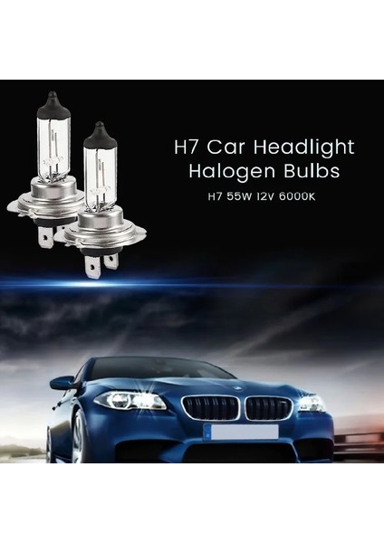 H7 Stili 55W 4 Adet H7 Halojen Ampulk Süper Parlak Araba Far Sis Lambası Park Temizle Işık Araba Styling Işık Kaynağı Genel Araba Ampul (Yurt Dışından)