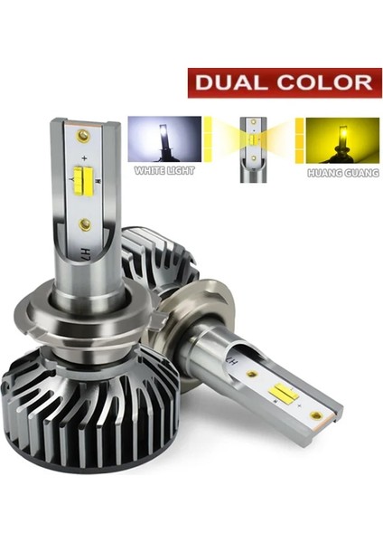 H1 Stili 2renk Lm 4500K 6000K 8000K 3000K Hb3 Hb H3 H1 H8 H7 H4 H11 H Turbo Canbus LED Araba Far Çift Renkli Çip (Yurt Dışından) indirimleri