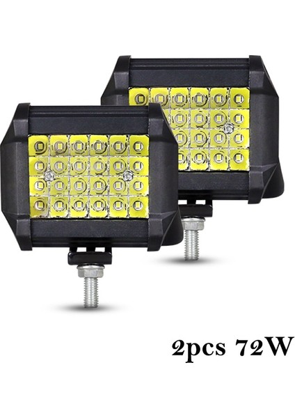 2 Adet 72W LED Bar Stili Anmıngpu 12V 24V 144W Off Road Kamyon Için LED Işık Çubuğu Tekne Niva Lada Jeep 4x4 Atv Spot Sel LED Çalışma Işığı Araba Sürüş Sis Lambası (Yurt Dışından)