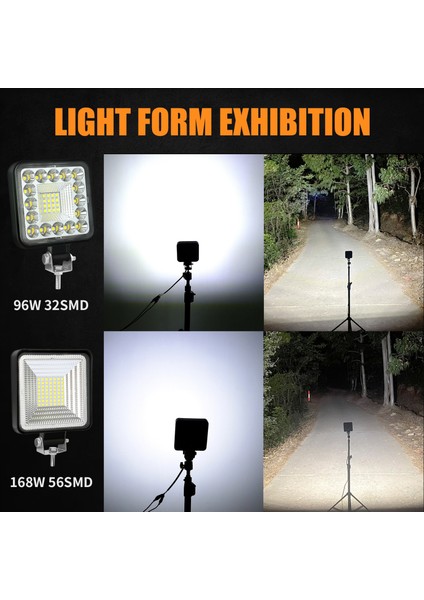 1 Adet Kare 56SMD Tarzı Aıleo 12V 24V LED Bar Offroad Spot Sel Combo LED Çalışma Işığı Smd Kamyon Traktör Suv 4WD 4x4 Tekne Atv Barra Farlar (Yurt Dışından) fırsatları