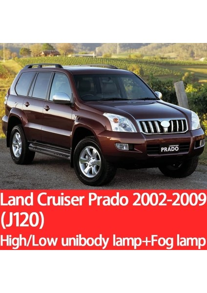 Uzun Huzme Stili 2002-2009 J120 Toyota Land Cruiser Prado J70-J150 Için Ynfom LED Farlar Kiti Lowhighfog Lambası, Araba Aksesuarları, Araba Far Ampulleri (Yurt Dışından)
