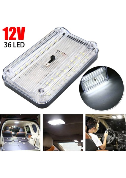 Beyaz Stil Sıcak Satış Araba Iç Araba Tavan Işık 12V 36 LED Araba Araç Iç Kubbe Çatı Tavan Okuma Gövde Işık Lambası Çalışma Işığı (Yurt Dışından) fiyatları