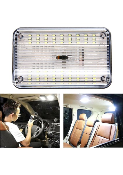 Beyaz Stil Sıcak Satış Araba Iç Araba Tavan Işık 12V 36 LED Araba Araç Iç Kubbe Çatı Tavan Okuma Gövde Işık Lambası Çalışma Işığı (Yurt Dışından) indirimleri