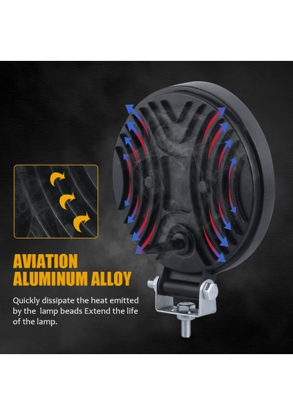2 Adet 72W 24LED Stili LED Çalışma Işık Bar 72W 24LED Yuvarlak Spot LED Işık Kamyon Suv 4WD 4x4 LED Bar Offroad Atv Jeep Traktör Sis Lambası 12V 24V Beyaz (Yurt Dışından)