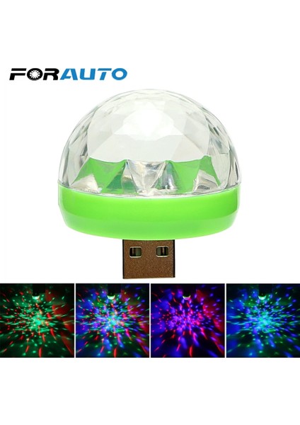 Kırmızı Forauto Araba LED Dekoratif Lamba Mini Rgb Atmosfer Işığı Oto Iç LED USB Kulübü Disko Sihirli Sahne Etkisi Işıkları Araba Styling (Yurt Dışından)