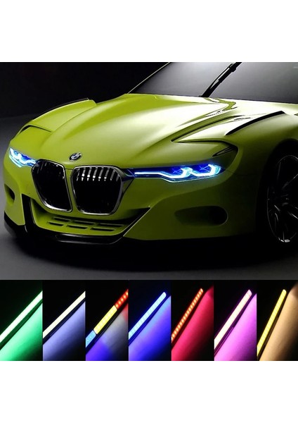 Pembe 1x Evrensel Araç LED Strm Cob Araba LED Şerit Otomatik Drl Gündüz Çalışan Işık Harici Su Geçirmez Şekillendirme 12V LED Bar (Yurt Dışından) modelleri