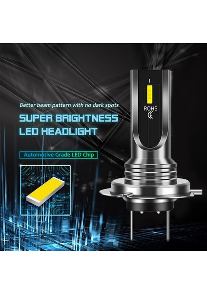 H3 Stili 3000K Altın Süper Parlak Mini Zes H7 H11 H4 H1 H3 LED Işıkları Araba Farları 80W 6000K Lm Ampul Otomobiller Için Luces Para Oto Sis Lambası (Yurt Dışından)