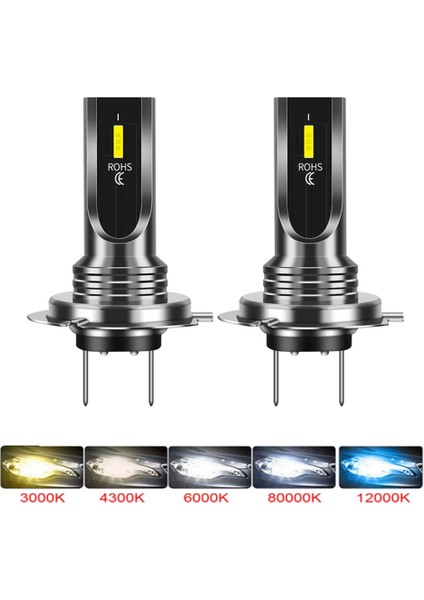 H3 Stili 3000K Altın Süper Parlak Mini Zes H7 H11 H4 H1 H3 LED Işıkları Araba Farları 80W 6000K Lm Ampul Otomobiller Için Luces Para Oto Sis Lambası (Yurt Dışından)