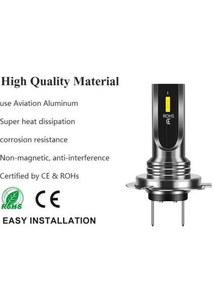 H3 Stili 3000K Altın Süper Parlak Mini Zes H7 H11 H4 H1 H3 LED Işıkları Araba Farları 80W 6000K Lm Ampul Otomobiller Için Luces Para Oto Sis Lambası (Yurt Dışından)