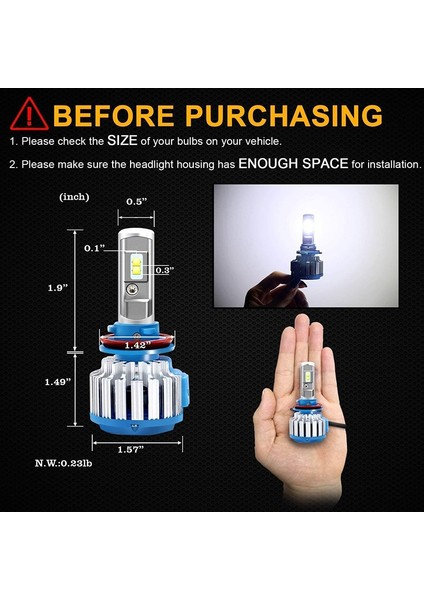 H4 Stili T1 6000K T1 Araba H7 LED Far Canbus 80W 8000LM H1 H3 H4 H7 LED Lm H Hb Hb H3 Otomobil Ampul Beyaz 6000K (Yurt Dışından) fiyatları