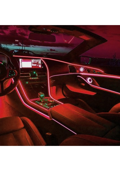 10 Milyon Stili Mavi Otomobil Atmosfer Lambası Araba Iç Aydınlatma LED Şerit Dekorasyon Çelenk Tel Halat Tüp Hattı Esnek Neon Işık USB Sürücü (Yurt Dışından) indirimleri