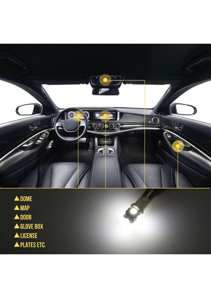 28 Adet T10 W5W Karışık Araç Iç LED Smd Işık Plaka Lambası Okuma Işığı Gövde Kuyruk Park Ampulleri Seti (Yurt Dışından)