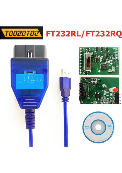 FT232RQ Stili Vag Kkl 409 Için Fiat Ftdı FT232RL FT232RQ Obd2 USB Arayüzü Için Vag 409 Kkl Araba Ecu Tarayıcı Kabloları 4 Yollu Anahtarı (Yurt Dışından) fiyatları